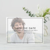 Eenvoudige Foto Licht Overlay Rand 2025 Afstuderen Save The Date (Staand voorkant)