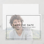 Eenvoudige Foto Licht Overlay Rand 2025 Afstuderen Save The Date (Voorkant / Achterkant)