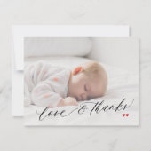 Eenvoudige foto liefde en bedankt baby shower (Voorkant)