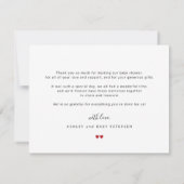 Eenvoudige foto liefde en bedankt baby shower (Achterkant)