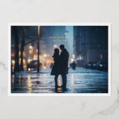 Eenvoudige Foto Lijst QR CODE Bruiloft Opslaan De Folie Uitnodiging (Voorkant)