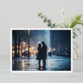 Eenvoudige Foto Lijst QR CODE Bruiloft Opslaan De Folie Uitnodiging (Staand Voorkant)