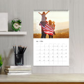 Eenvoudige foto maanden koele minimalistische typo kalender