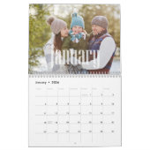 Eenvoudige foto maanden minimalistische typografie kalender (Jan 2026)