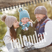 Eenvoudige foto maanden minimalistische typografie kalender