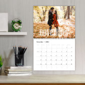 Eenvoudige foto maanden minimalistische typografie kalender