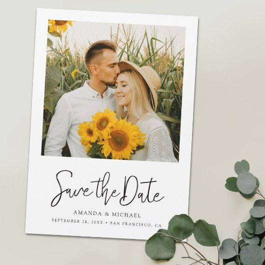 Eenvoudige foto Magnetic Save the Dates