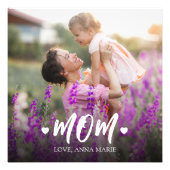 Eenvoudige Foto Mam Typografie Gepersonaliseerd Afdruk (Voorkant)