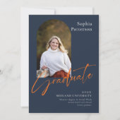 Eenvoudige foto Marine Sinaasappel College Aankondiging (Voorkant)