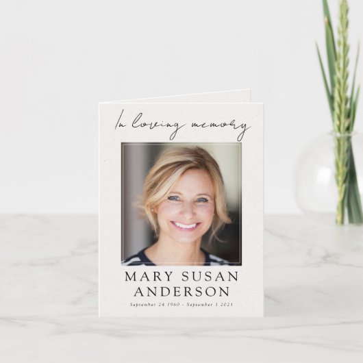 Eenvoudige foto Memorial Dankuwel Kaart (Voorkant)