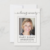 Eenvoudige foto Memorial Dankuwel Kaart (Voorkant)