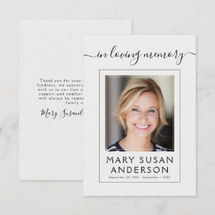 Eenvoudige foto Memorial Dankuwel Kaart