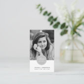 Eenvoudige foto Memorial Prayer Card Visitekaartje (Staand voorkant)