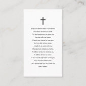 Eenvoudige foto Memorial Prayer Card Visitekaartje (Achterkant)