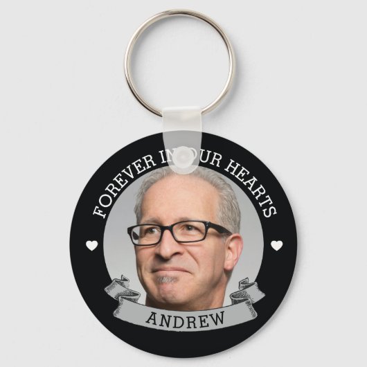 Eenvoudige foto Memorial Sleutelhanger (Voorkant)