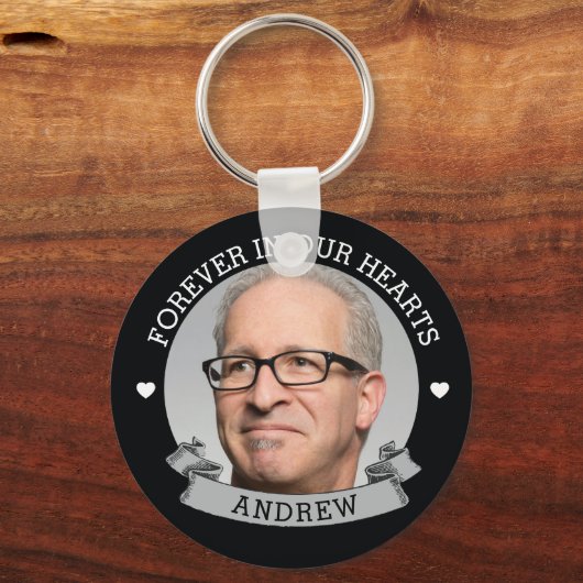 Eenvoudige foto Memorial Sleutelhanger (Voorkant)