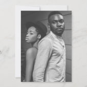 Eenvoudige foto met paren namen bruiloft kaart (Voorkant)