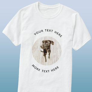 Eenvoudige foto met tekst t-shirt