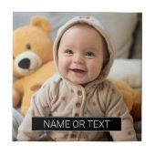 Eenvoudige foto met zwart kleurenblok voor tekst tegeltje (Voorkant)