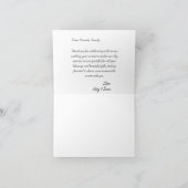 Eenvoudige foto minimale moderne elegante bruiloft bedankkaart (Binnen)