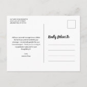 Eenvoudige foto Modern Afstuderen Bedankt Briefkaart (Achterkant)