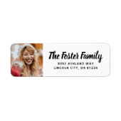 Eenvoudige foto Modern Afstuderen retouradres Etiket (Voorkant)