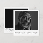 Eenvoudige foto Modern Death Jubileum Kaart (Voorkant / Achterkant)