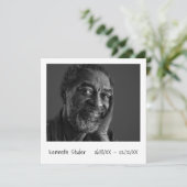 Eenvoudige foto Modern Death Jubileum Kaart (Staand voorkant)