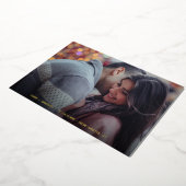 Eenvoudige foto Modern Weddenschap Save the Date Folie Uitnodiging (Gedraaid)