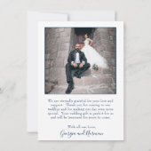 Eenvoudige foto Modern Wedding Bedankkaart (Achterkant)