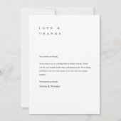 Eenvoudige foto Modern Wedding Bedankkaart (Achterkant)