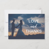 Eenvoudige foto Modern Wedding Bedankkaart (Voorkant)