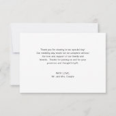 Eenvoudige foto Modern Wedding Bedankkaart (Achterkant)