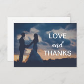 Eenvoudige foto Modern Wedding Bedankkaart (Voorkant / Achterkant)