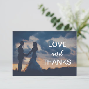 Eenvoudige foto Modern Wedding Bedankkaart