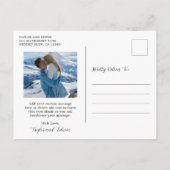 Eenvoudige foto Modern Wedding Save the Date Aankondigingskaart (Achterkant)