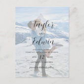 Eenvoudige foto Modern Wedding Save the Date Aankondigingskaart (Voorkant)