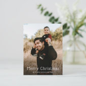Eenvoudige foto Moderne Kerstmis Feestdagenkaart (Staand voorkant)