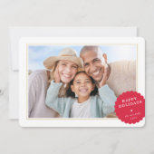 EENVOUDIGE FOTO moderne minimale feestelijke plek  Feestdagenkaart (Voorkant)