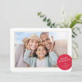 EENVOUDIGE FOTO moderne minimale feestelijke plek  Feestdagenkaart (Staand voorkant)