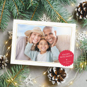 EENVOUDIGE FOTO moderne minimale feestelijke plek  Feestdagenkaart