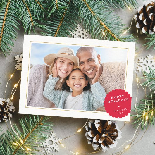 EENVOUDIGE FOTO moderne minimale feestelijke plek  Feestdagenkaart