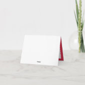 EENVOUDIGE FOTO moderne minimale scallop rand rood Feestdagen Kaart (Achterkant)