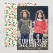 Eenvoudige foto Moderne religieuze kerst Feestdagenkaart (Voorkant / Achterkant)