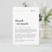 Eenvoudige foto Monogram bruiloft Bedankkaart (Staand voorkant)