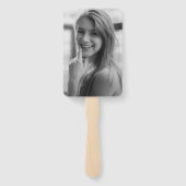 Eenvoudige Foto Mortel Board Modern Afstuderen Handwaaier (Achterkant)