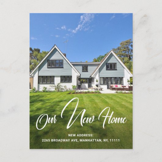 Eenvoudige foto Nieuw adres Bewegende aankondiging Briefkaart (Voorkant)