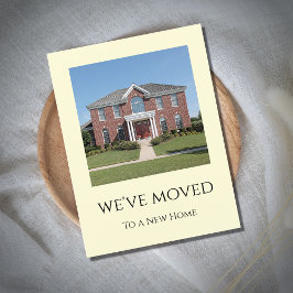 Eenvoudige foto Nieuw Home Minimalist Aankondigingskaart