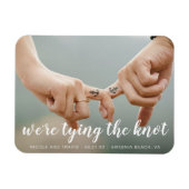 Eenvoudige foto notionele bruiloft opslaan Datum Magneet (Horizontaal)