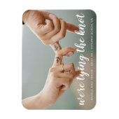 Eenvoudige foto notionele bruiloft opslaan Datum Magneet (Verticaal)